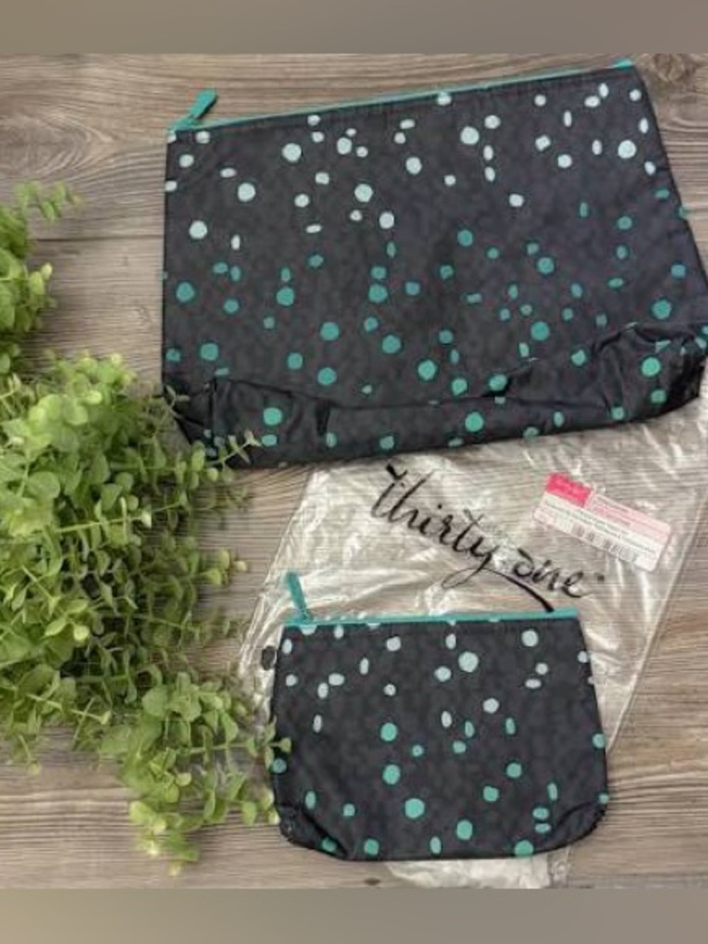 Thirty One Thermal Zipper Pouch Set - AC49 Cool Confetti NIP